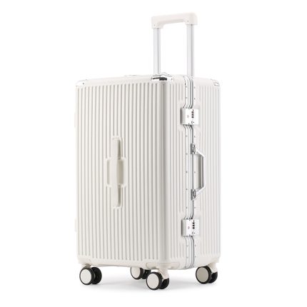 ZA109 White multifunctional large capacity suitcase